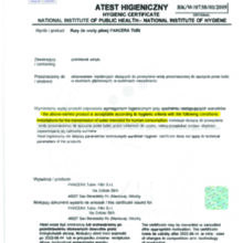 Hygienic Certificate